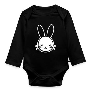 Lapin Lapin - Body Bébé bio manches longues - noir - Devant
