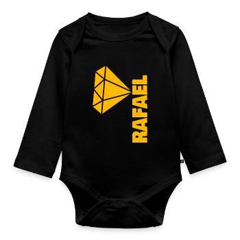 Kostbar Rafael - Baby Bio-Langarm-Body - Schwarz - Vorne