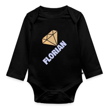 Edel Florian - Organic Longsleeve Baby Bodysuit - black - Front