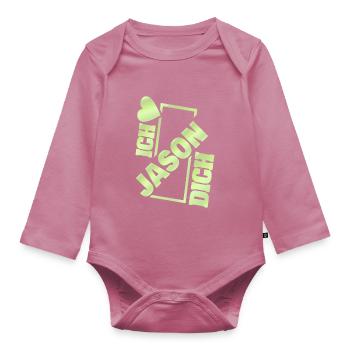 Cadeau pour Jason - Body Bébé bio manches longues - mauve - Devant