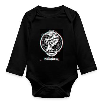 tribecore gekko 23 - Body Bébé bio manches longues - noir - Devant