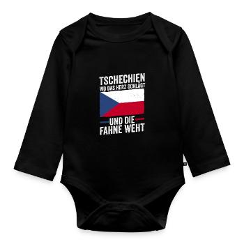 Tchèques République tchèque - Body Bébé bio manches longues - noir - Devant