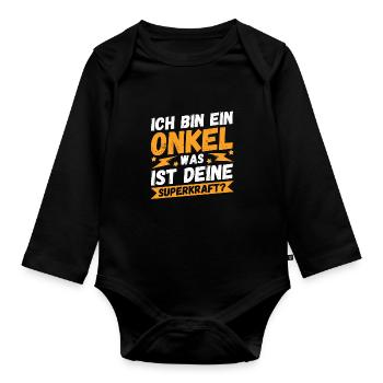 Oncle - Body Bébé bio manches longues - noir - Devant