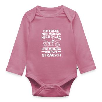 Motard Moto Moto - Body Bébé bio manches longues - mauve - Devant