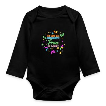 Costume de carnaval Carnaval - Body Bébé bio manches longues - noir - Devant