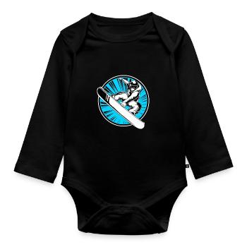 Snowboard Snowboarding Snowboard Holidays Snowboarders - Organic Longsleeve Baby Bodysuit - black - Front