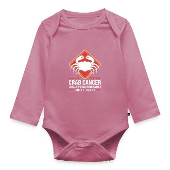 Crab - Organic Longsleeve Baby Bodysuit - mauve - Front