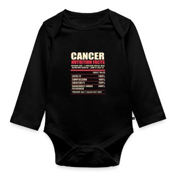 Crab - Organic Longsleeve Baby Bodysuit - black - Front