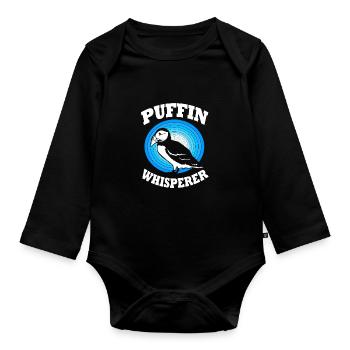 Macareux Papageientaucher - Body Bébé bio manches longues - noir - Devant
