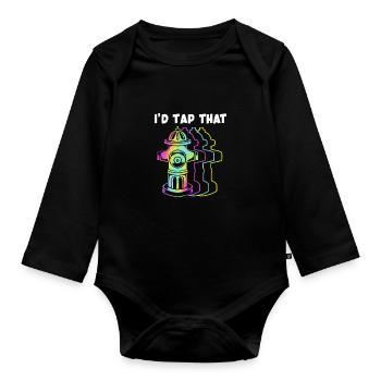 Feuerwehrmann Feuerwehr - Baby Bio-Langarm-Body - Schwarz - Vorne