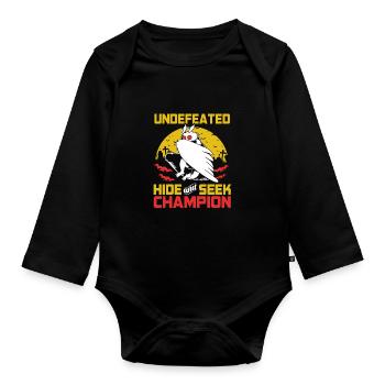 Mothman - Organic Longsleeve Baby Bodysuit - black - Front