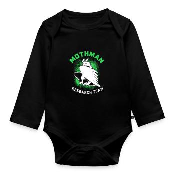 Mothman - Organic Longsleeve Baby Bodysuit - black - Front