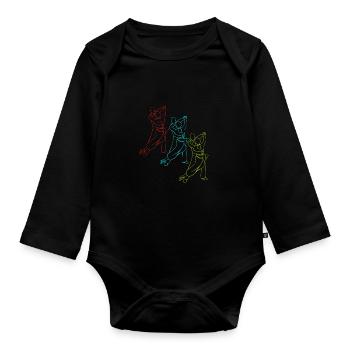 Walzer Paartanz - Baby Bio-Langarm-Body - Schwarz - Vorne