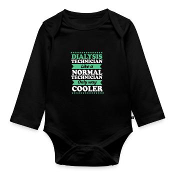 Dialysis Technician - Organic Longsleeve Baby Bodysuit - black - Front