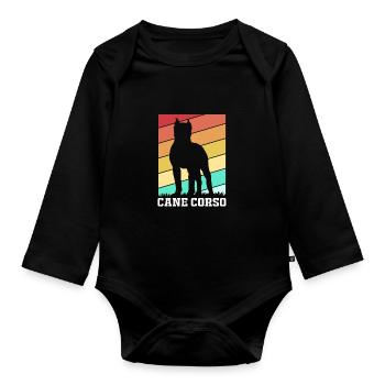 Cane corso - Body Bébé bio manches longues - noir - Devant