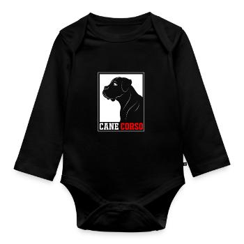 Cane corso - Body Bébé bio manches longues - noir - Devant