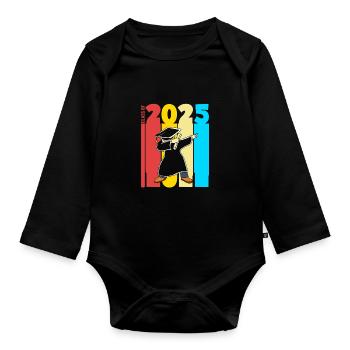 Class of 2025 - Organic Longsleeve Baby Bodysuit - black - Front