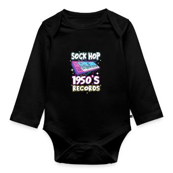 Sock Hop - Baby Bio-Langarm-Body - Schwarz - Vorne