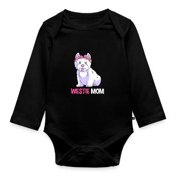 West Highland Terrier - Organic Longsleeve Baby Bodysuit - black - Front