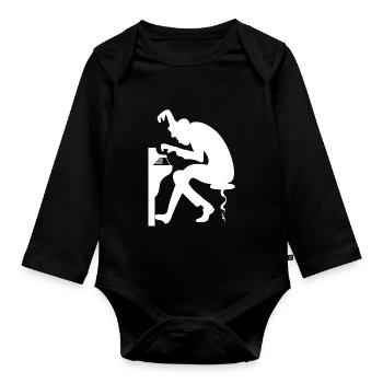 Der Pianist Pianist Meister Gift - Baby Bio-Langarm-Body - Schwarz - Vorne