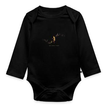 Dancing is My Therapy – Dancing Ballet Hip-Hop - Organic Longsleeve Baby Bodysuit - black - Front