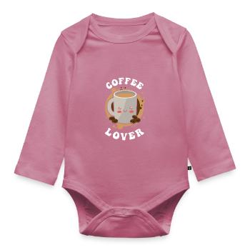 Coffee Capuccino Coffee Drinker Espresso Barista - Organic Longsleeve Baby Bodysuit - mauve - Front