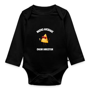 Choir Director Band Director And Choir Teacher - Baby Bio-Langarm-Body - Schwarz - Vorne
