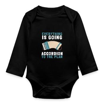 Accordion Polka Accordionist Concertina Squeeze - Baby Bio-Langarm-Body - Schwarz - Vorne