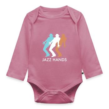 Jazz Hands Chorégraphe de danse jazz - Body Bébé bio manches longues - mauve - Devant