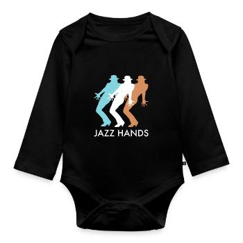 Jazz Hands Chorégraphe de danse jazz - Body Bébé bio manches longues - noir - Devant