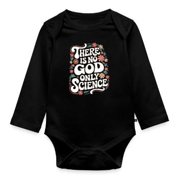 Athéisme, athée, anti-religion, agnostique - Body Bébé bio manches longues - noir - Devant