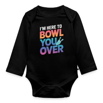 Bowling Bowler Pin Ball Bowling Ball - Baby Bio-Langarm-Body - Schwarz - Vorne