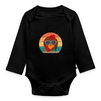 Turkey - Organic Longsleeve Baby Bodysuit - black - Front