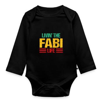 Fabien - Body Bébé bio manches longues - noir - Devant