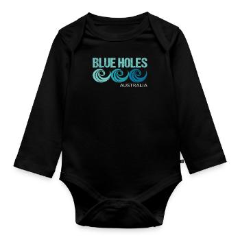 BLUE HOLES FRANCE - Body Bébé bio manches longues - noir - Devant