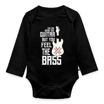 Feel the bass - Bassist Gitarre - Baby Bio-Langarm-Body - Schwarz - Vorne