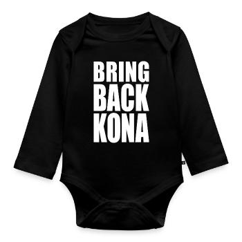 KONA 2023 NATATION CYCLISME COURSE SPORT TRIATHLÈTE - Body Bébé bio manches longues - noir - Devant