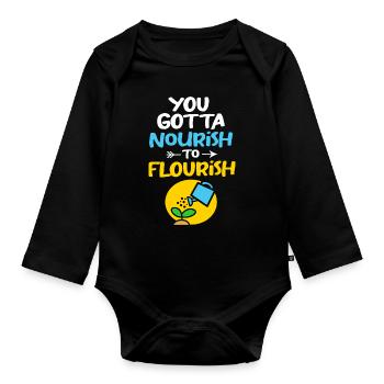 Body Positivity - Baby Bio-Langarm-Body - Schwarz - Vorne