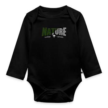 Panneau routier NATURE australie - Body Bébé bio manches longues - noir - Devant