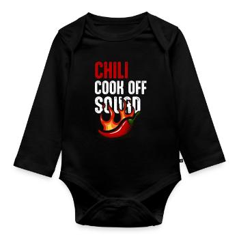 Chili Cook Off Squad Koch BBQ Griller Hot Sauce - Organic Longsleeve Baby Bodysuit - black - Front