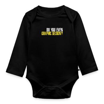 Graphic Design - Baby Bio-Langarm-Body - Schwarz - Vorne
