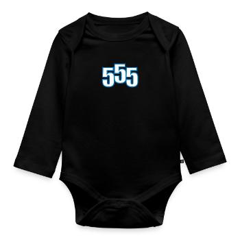 Thailand Haha 555 5555+ Thailändisch Lachen Lustig - Baby Bio-Langarm-Body - Schwarz - Vorne