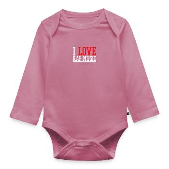 Musique rap - Body Bébé bio manches longues - mauve - Devant