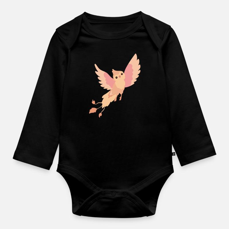 Phoenix - Baby Bio-Langarm-Body - Schwarz