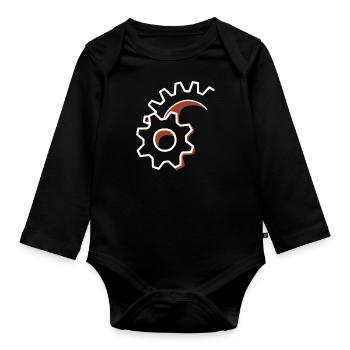 Zahnrad Mechanisch Getriebe - Baby Bio-Langarm-Body - Schwarz - Vorne