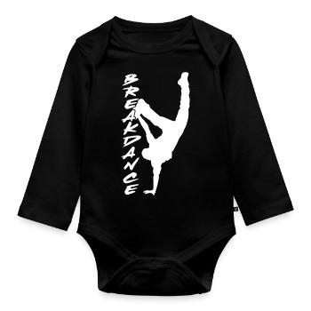 Breakdance Dance Dance Breakdancer Dancer - Organic Longsleeve Baby Bodysuit - black - Front