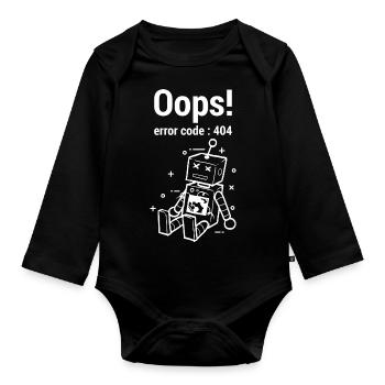 code d’erreur : 404 Best-sellers graphiques quote - Body Bébé bio manches longues - noir - Devant
