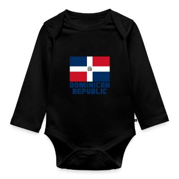 République dominicaine - Body Bébé bio manches longues - noir - Devant
