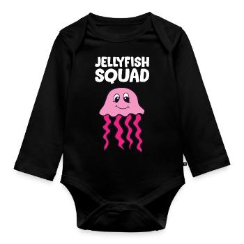 Méduse - Jellyfish Squad - Body Bébé bio manches longues - noir - Devant