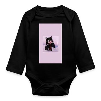 cloudy gacha - Organic Longsleeve Baby Bodysuit - black - Front